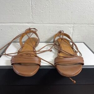 Coclico Caramello Brown Leather Cat Sandals Strappy Women's Size 38 EU/7.5 US